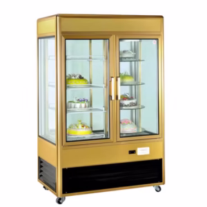 Golden Upright Cake Showcase